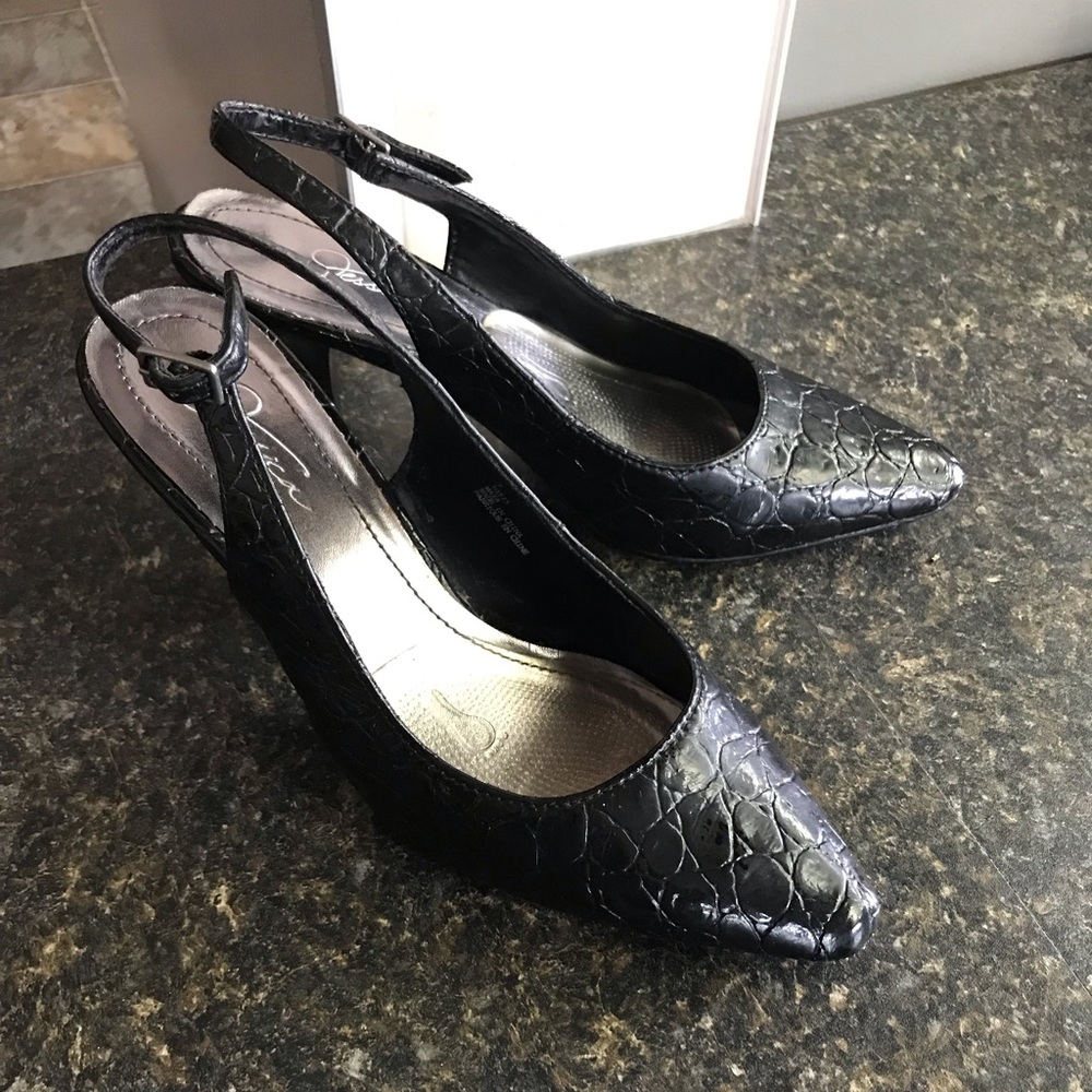 Black sling-backs